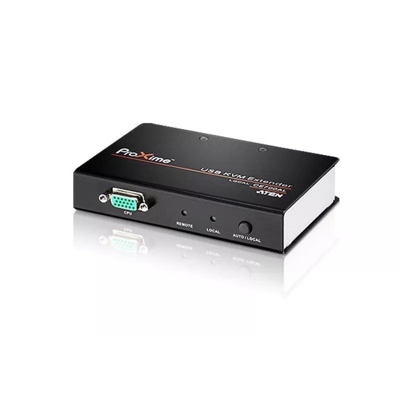 ATEN USB VGA KVM prailgintuvas (150 m), siųstuvas ir imtuvas, laidinis, Cat5e, 1920 x 1200, juoda/pilka