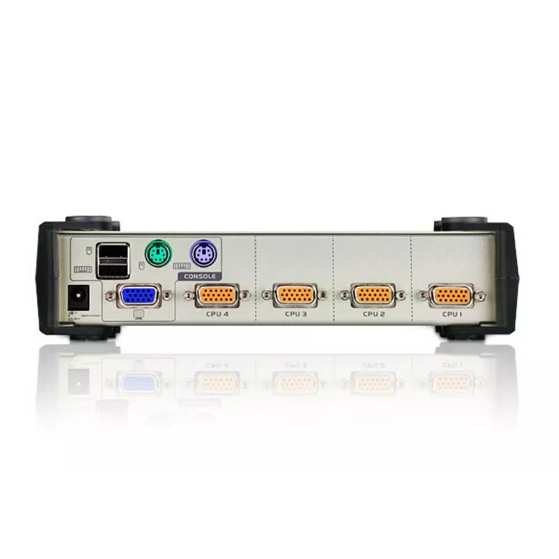 ATEN CS84U 4 prievadų USB-PS/2 VGA KVM jungiklis su KVM kabeliais
