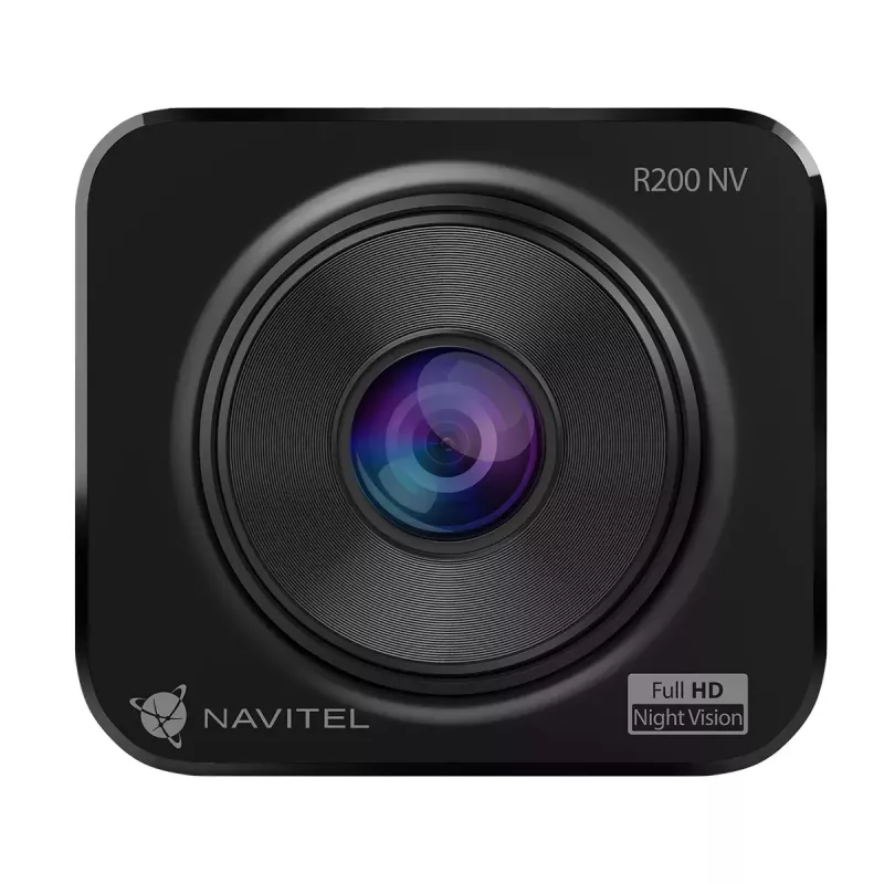 Vaizdo registratorius Navitel R200 NV – Full HD 1920×1080, 140° kampas, 2 colių ekranas, MicroSD iki 64 GB, baterija ir automobilinis maitinimas