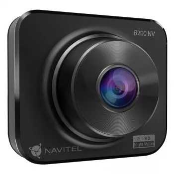 Vaizdo registratorius Navitel R200 NV – Full HD 1920×1080, 140° kampas, 2 colių ekranas, MicroSD iki 64 GB, baterija ir automobilinis maitinimas