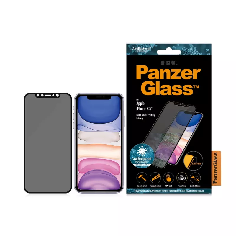 PanzerGlass ® Privatumo apsauginis stiklas iPhone 11 | XR | nuo krašto iki krašto