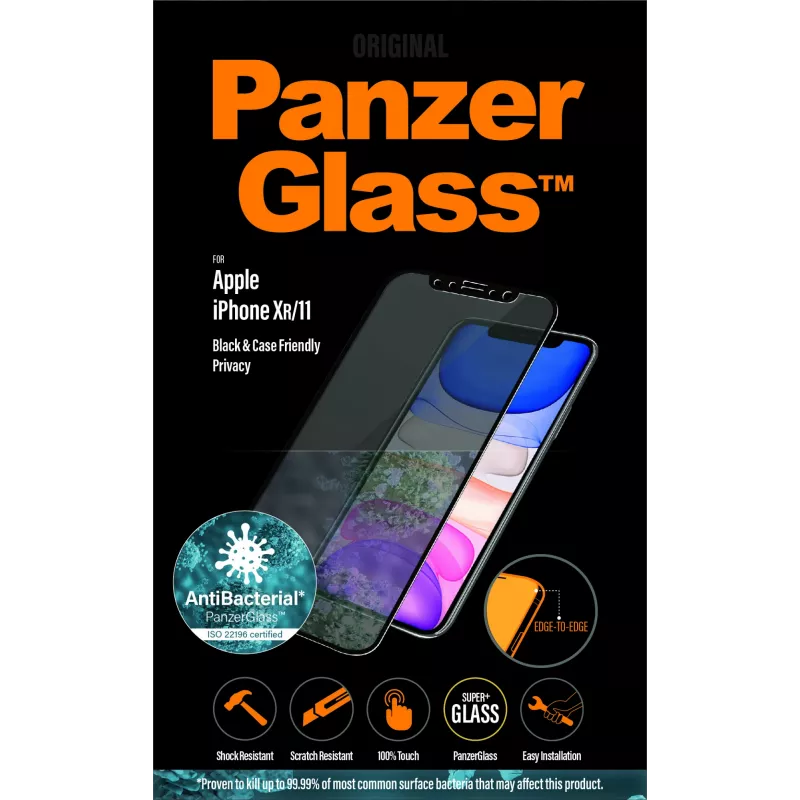 PanzerGlass ® Privatumo apsauginis stiklas iPhone 11 | XR | nuo krašto iki krašto
