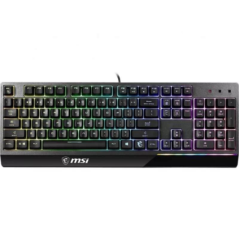 MSI Vigor GK30 klaviatūra, žaidimų, USB, QWERTY, US International, juoda