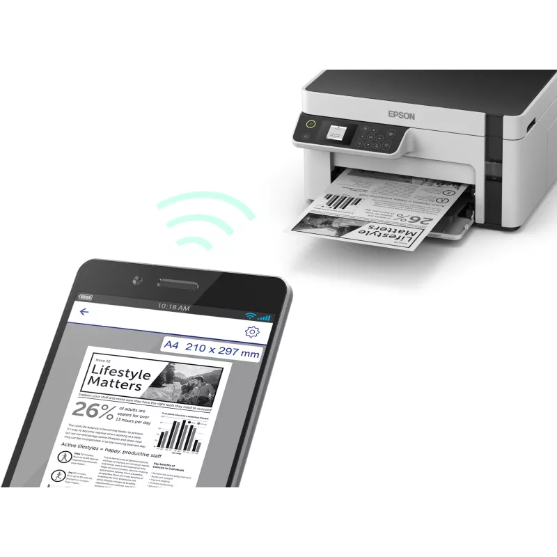 Epson EcoTank ET-M2120 daugiafunkcinis rašalinis spausdintuvas A4, 1440 x 720 DPI, 32 ppm, Wi-Fi