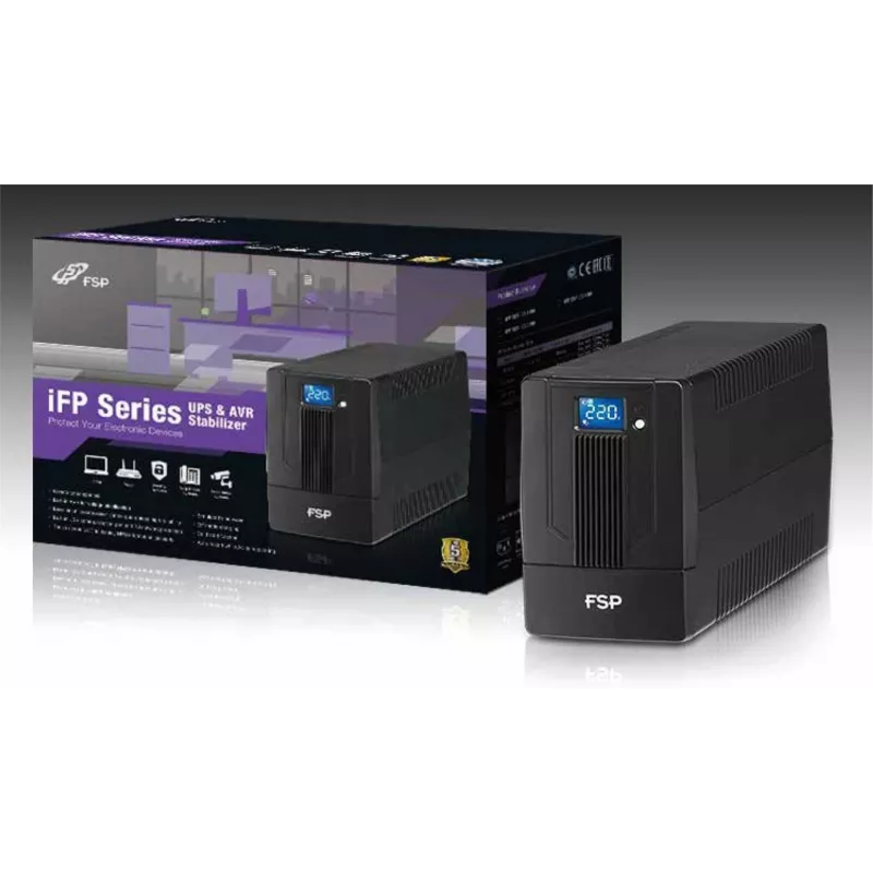 FSP iFP 600 nepertraukiamo maitinimo šaltinis (UPS) Line-Interactive 0.6 kVA 360 W 2 AC lizdai