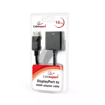 GEMBIRD DisplayPort į HDMI adapterio kabelis - juodas, lizdinėje pakuotėje