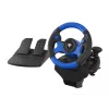 GENESIS Seaborg 350 Juodas, Mėlynas USB Vairas su Pedalais, Nintendo Switch, PC, PlayStation 4, PlayStation 3, Xbox 360, Xbox One, Xbox Series S, Xbox Series X