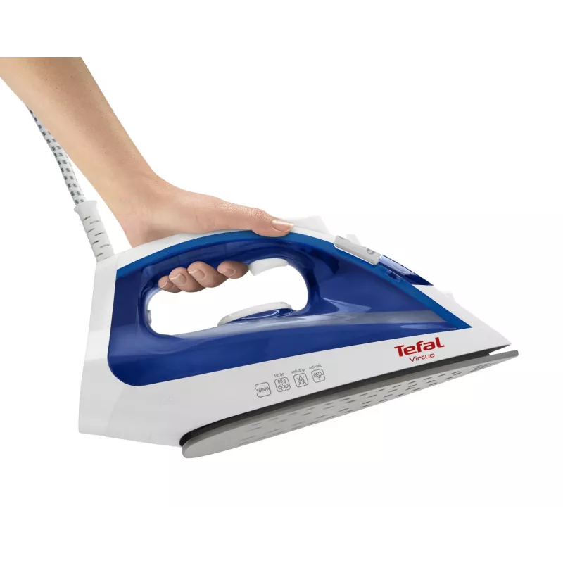 Lyginimo lygintuvas Tefal Virtuo FV1711 – 1800 W, Durilium padas, 0,2 L talpa, vertikalus garas, violetinis/baltas