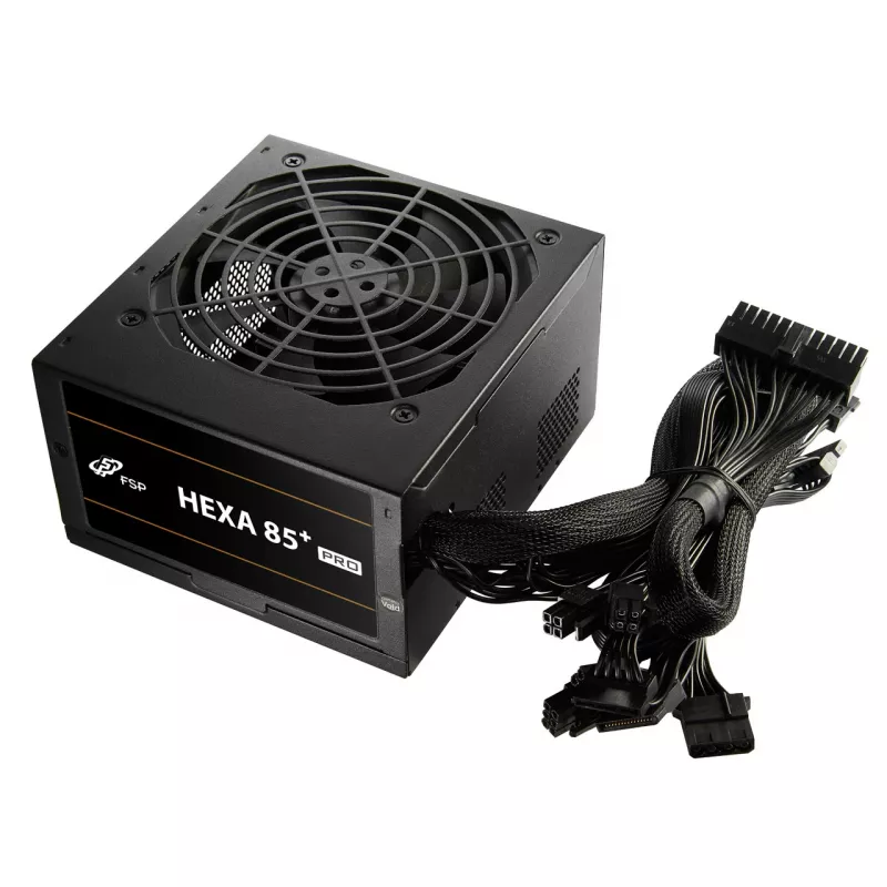 FSP HEXA 85+ PRO 550W maitinimo blokas ATX ATX2.5 juodas, 550 W, 100-240 V, 50-60 Hz, 7.5-3 A, aktyvus, 100 W