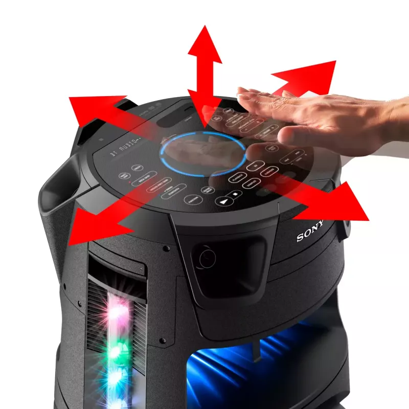Sony MHC-V73D garsiakalbis su Bluetooth® ir visapuse šviesa