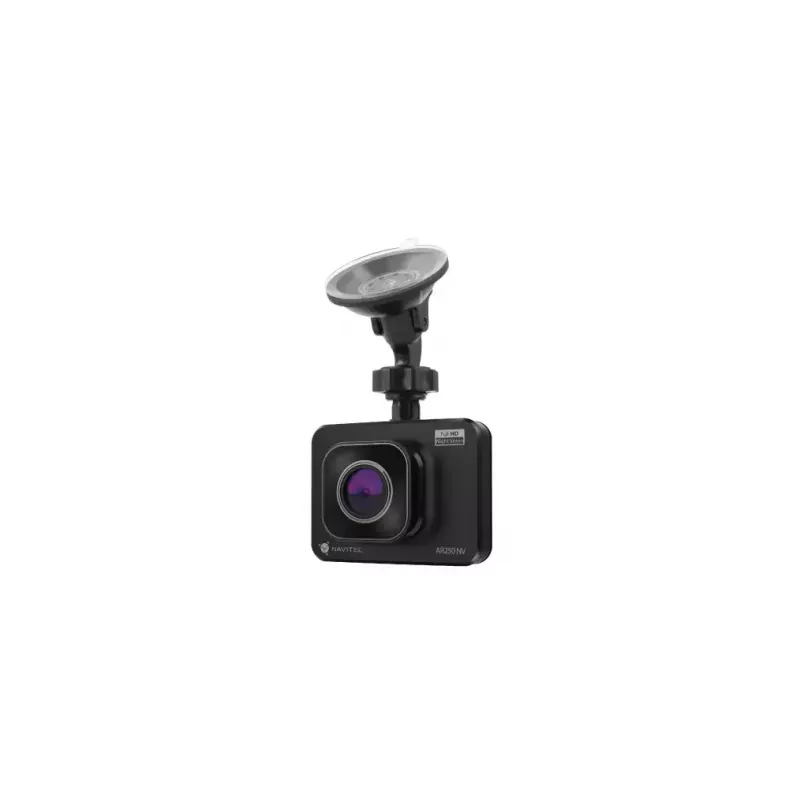 Automobilinis vaizdo registratorius Navitel AR250 NV – 1 kamera 1920×1080, 140° kampas, įmontuotas ekranas, MicroSD, baterija ir cigarečių degtuko maitinimas