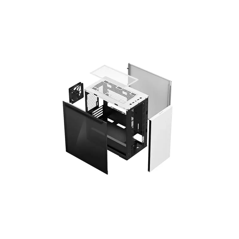 DeepCool MACUBE 110 WH Midi Tower kompiuterio korpusas, mATX, grūdintas stiklas, 165 mm procesoriaus aušintuvas, 2 x 3,5" + 2 x 2,5" skyriai, baltas