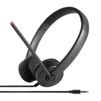 Lenovo belaidžio ryšio ausinės su mikrofonu, laidinė, juoda