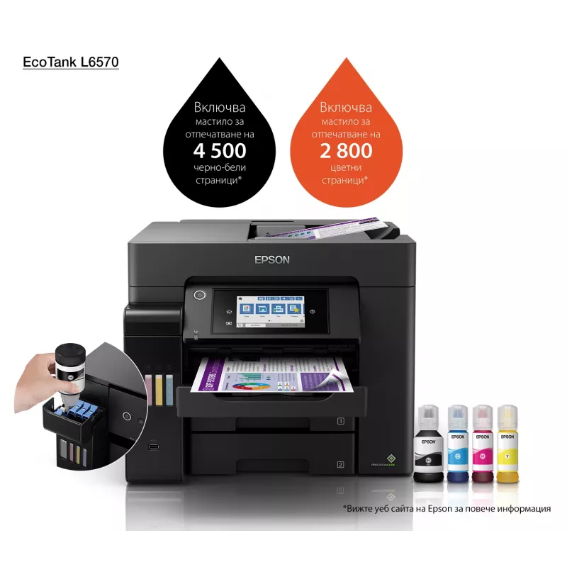 Epson EcoTank L6570 Daugiafunkcis Spausdintuvas 1200 x 2400 DPI 32 ppm Wi-Fi