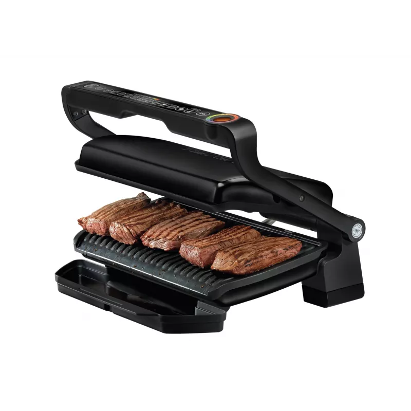 Kontaktinis grilis Tefal GC7228 – 800 cm² kaitlentė, reguliuojamas termostatas, juodas nerūdijantis plienas