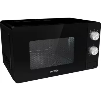 Mikrobangų krosnelė Gorenje MO20E1B — 20 L, 800 W, 5 galios lygiai, 270 mm padėklas, juoda