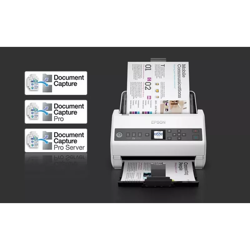 Epson DS-730N lakštinis skaitytuvas 600 x 600 DPI A4 juodas, pilkas