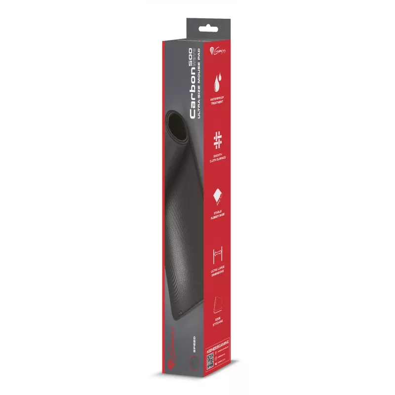 Pelėdas GENESIS Carbon 500 Ultra Wave juodas, pilkas 1100x450 mm