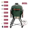 Keraminis kamado grilis TARGUS TBG24GREEN-02 – 24 colių žalias anglinis kepsninė