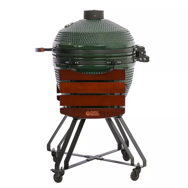 Keraminis kamado grilis TARGUS TBG24GREEN-02 – 24 colių žalias anglinis kepsninė