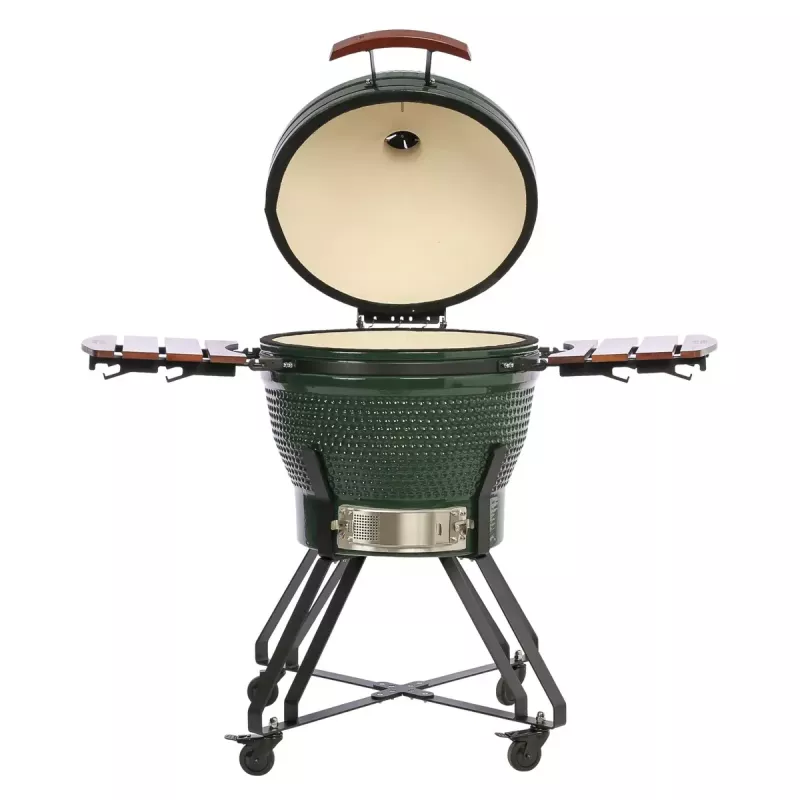 Keraminis kamado grilis TARGUS TBG24GREEN-02 – 24 colių žalias anglinis kepsninė