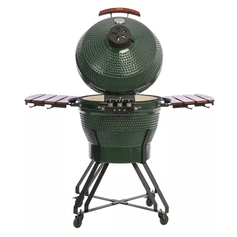 Keraminis kamado grilis TARGUS TBG24GREEN-02 – 24 colių žalias anglinis kepsninė
