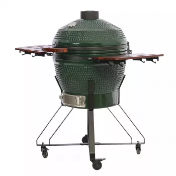 Keraminis kamado grilis TARGUS TBG24GREEN-02 – 24 colių žalias anglinis kepsninė