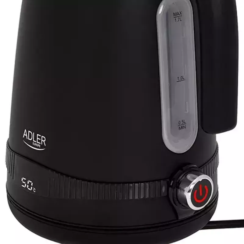 Elektrinis virdulys Adler 1 L 2200 W Juodas Nerūdijantis plienas