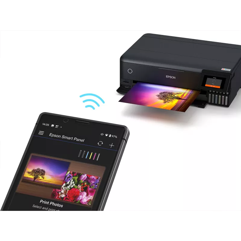 Daugiafunkcinis rašalinis spausdintuvas Epson EcoTank L8180 – A3+, spalvotas, 5760x1440 DPI, 32 ppm, dvipusis, Wi‑Fi, Ethernet