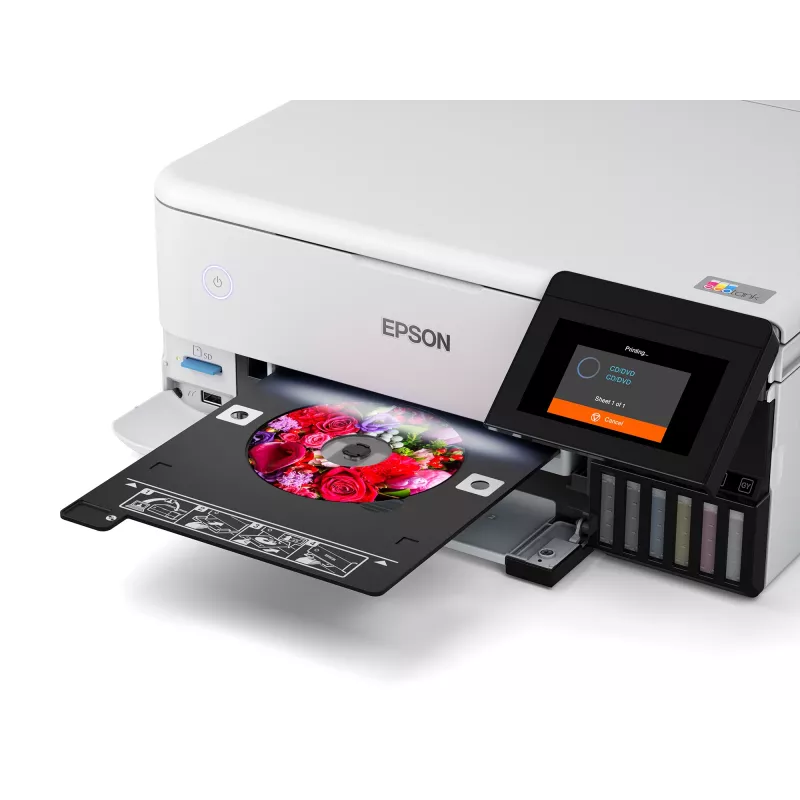 Daugiafunkcis rašalinis spausdintuvas Epson EcoTank L8160 – spalvotas spausdinimas, 5760x1440 DPI, 32 ppm, A4, Wi‑Fi, dvipusis spausdinimas