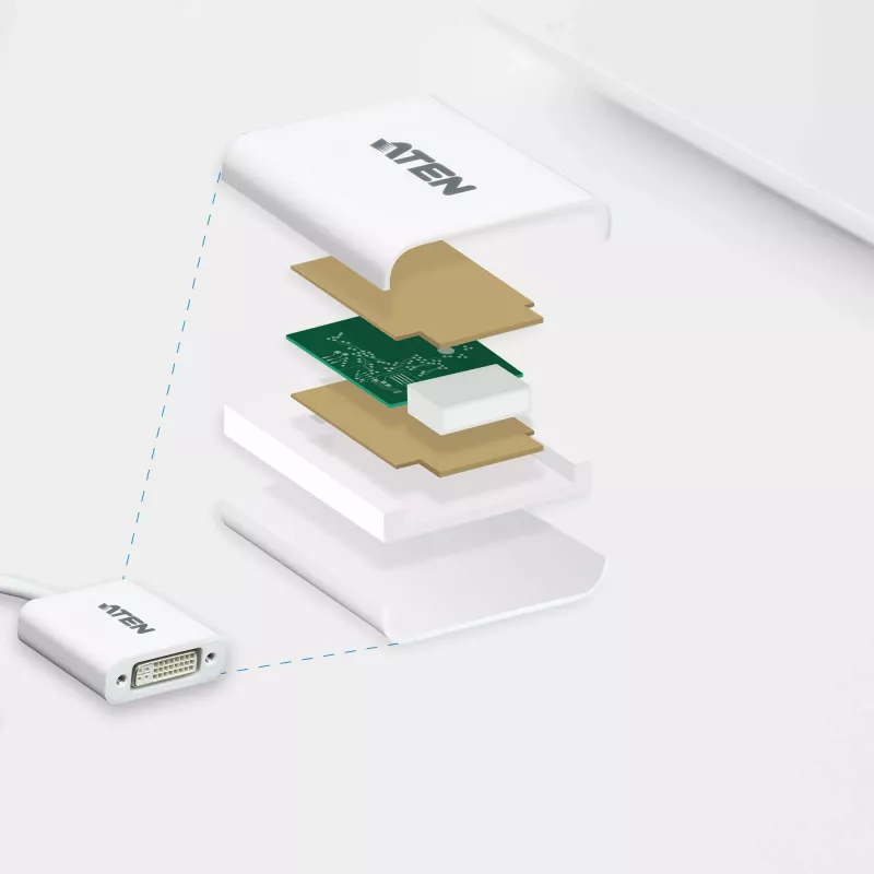 ATEN VC965 DisplayPort į DVI keitiklis, iki UXGA / 1080p