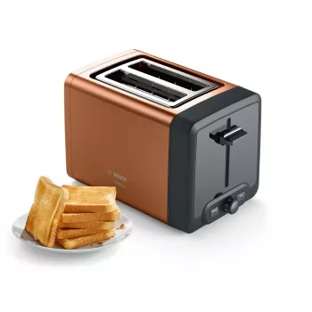 Skrudintuvas Bosch TAT4P429 2 griežinėliai 970 W Juodas/Rudas, kompaktiškas nerūdijantis plienas