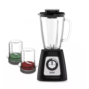Stalo blenderis Tefal BlendForce II BL4388 — 800 W, 1,25 L stiklinis indas, ledo smulkinimas, juodas/šlifuotas plienas