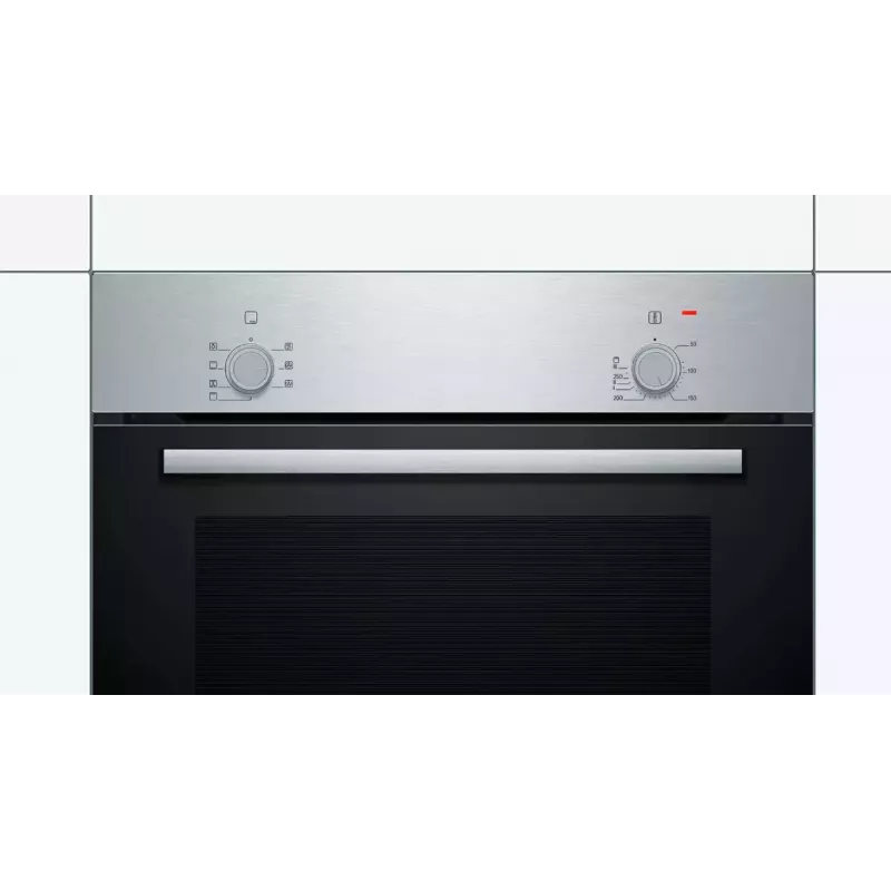 Įmontuojama orkaitė Bosch Serie 2 HBF010BR1S, elektrinė, 66 l, nerūdijantis plienas, sukamosios rankenėlės