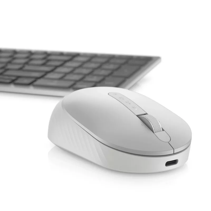 DELL Pro Premium Compact Mouse - MS7421W - Platininė sidabrinė, ambidekstrinė, optinė, RF belaidis + Bluetooth, 1600 DPI, Platinum, Silver (atidaryta pakuotė)
