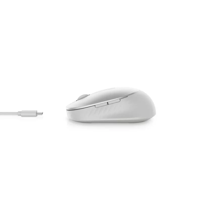 DELL Pro Premium Compact Mouse - MS7421W - Platininė sidabrinė, ambidekstrinė, optinė, RF belaidis + Bluetooth, 1600 DPI, Platinum, Silver (atidaryta pakuotė)