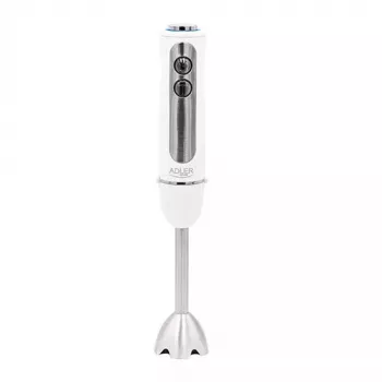 Panardintuvas Adler AD 4625w – rankinis blenderis, 5 greičiai, turbo, 1500 W, nerūdijančio plieno antgalis, sidabrinis/baltas