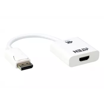 ATEN True 4K DisplayPort į HDMI aktyvus adapteris, 4096 x 2160 pikselių, 60 Hz, baltas
