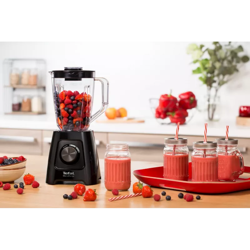 Stalo blenderis Tefal BL4208 – 600 W, 1,25 l plastikinis indas, 2 greičiai, ledo smulkinimas, juodas