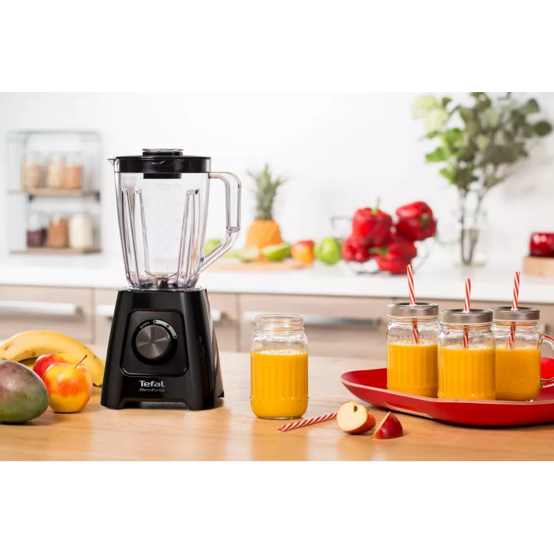 Stalo blenderis Tefal BL4208 – 600 W, 1,25 l plastikinis indas, 2 greičiai, ledo smulkinimas, juodas