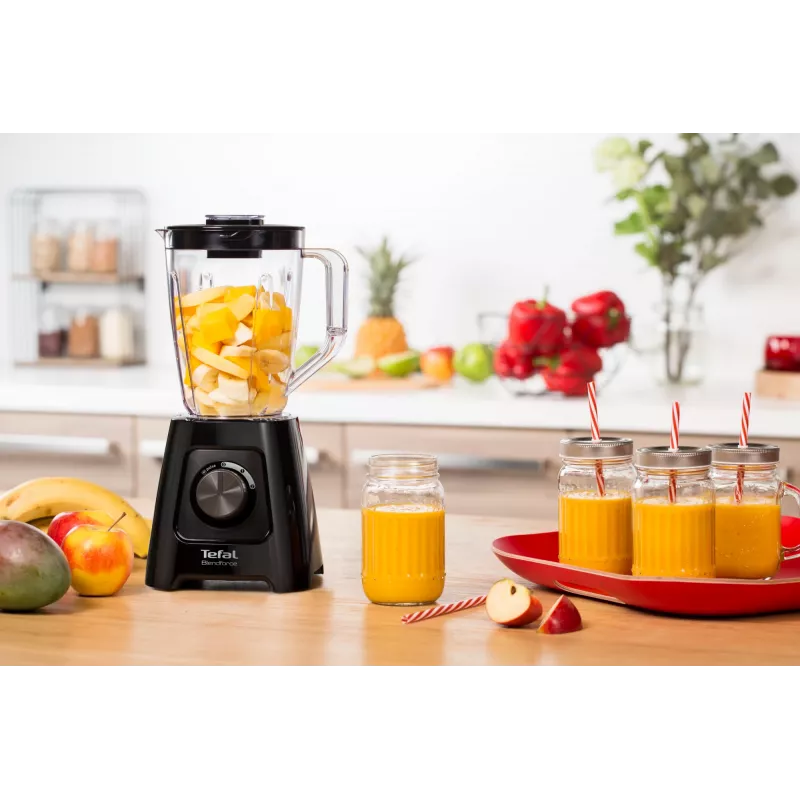 Stalo blenderis Tefal BL4208 – 600 W, 1,25 l plastikinis indas, 2 greičiai, ledo smulkinimas, juodas