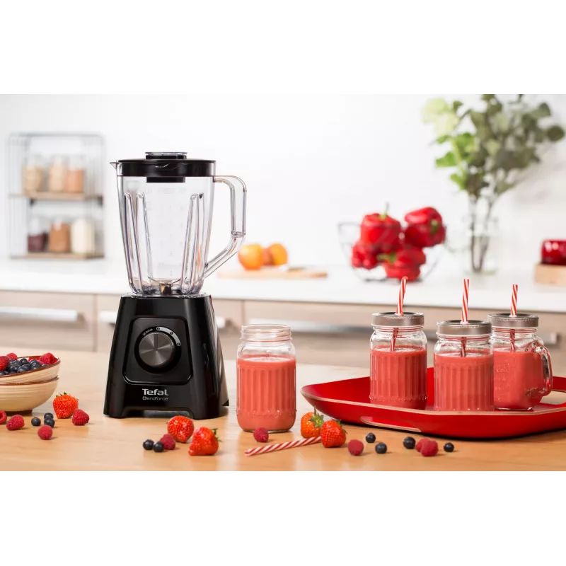Stalo blenderis Tefal BL4208 – 600 W, 1,25 l plastikinis indas, 2 greičiai, ledo smulkinimas, juodas
