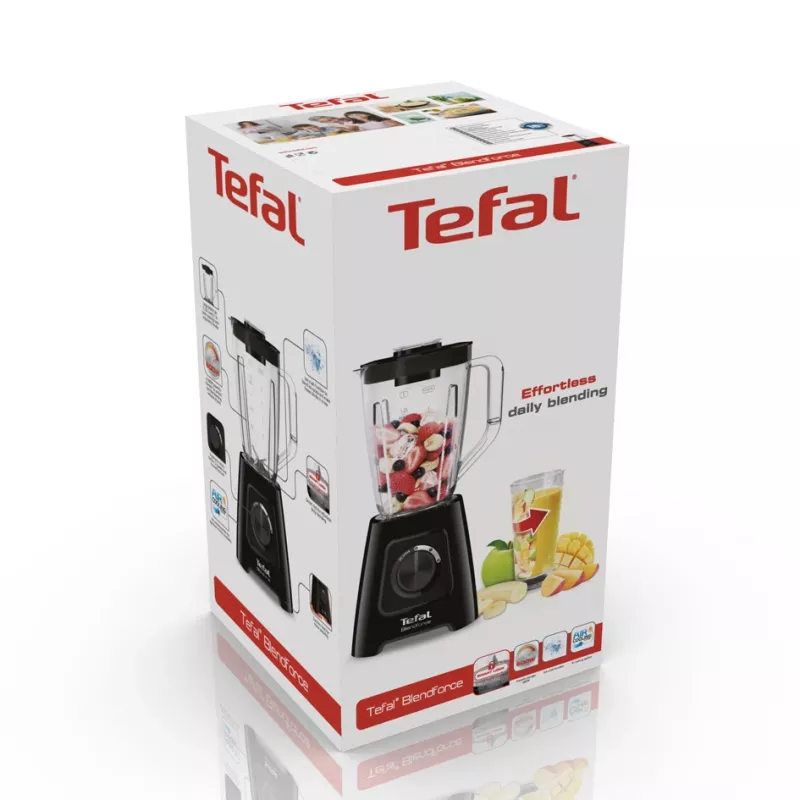 Stalo blenderis Tefal BL4208 – 600 W, 1,25 l plastikinis indas, 2 greičiai, ledo smulkinimas, juodas
