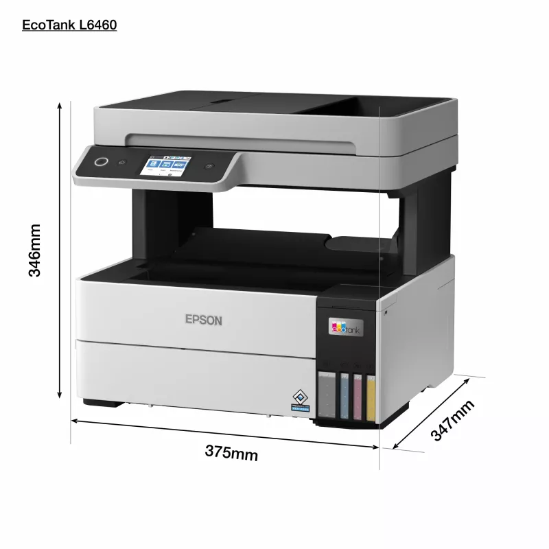 Daugiafunkcis spausdintuvas Epson EcoTank L6460 – rašalinis, spalvotas, 4800x1200 dpi, 37 ppm, A4 dvipusis, Wi‑Fi, Ethernet