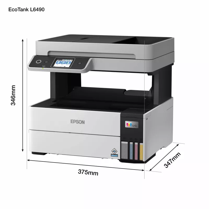 Daugiafunkcinis spausdintuvas Epson EcoTank L6490 – rašalinis spalvotas, 4800x1200 dpi, 37 ppm, A4 dvipusis, Wi‑Fi, Ethernet