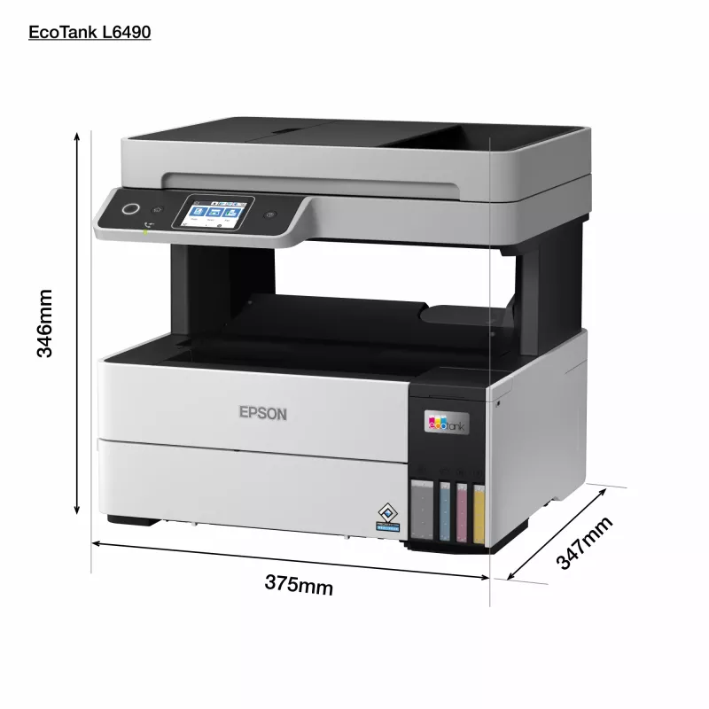 Daugiafunkcinis spausdintuvas Epson EcoTank L6490 – rašalinis spalvotas, 4800x1200 dpi, 37 ppm, A4 dvipusis, Wi‑Fi, Ethernet