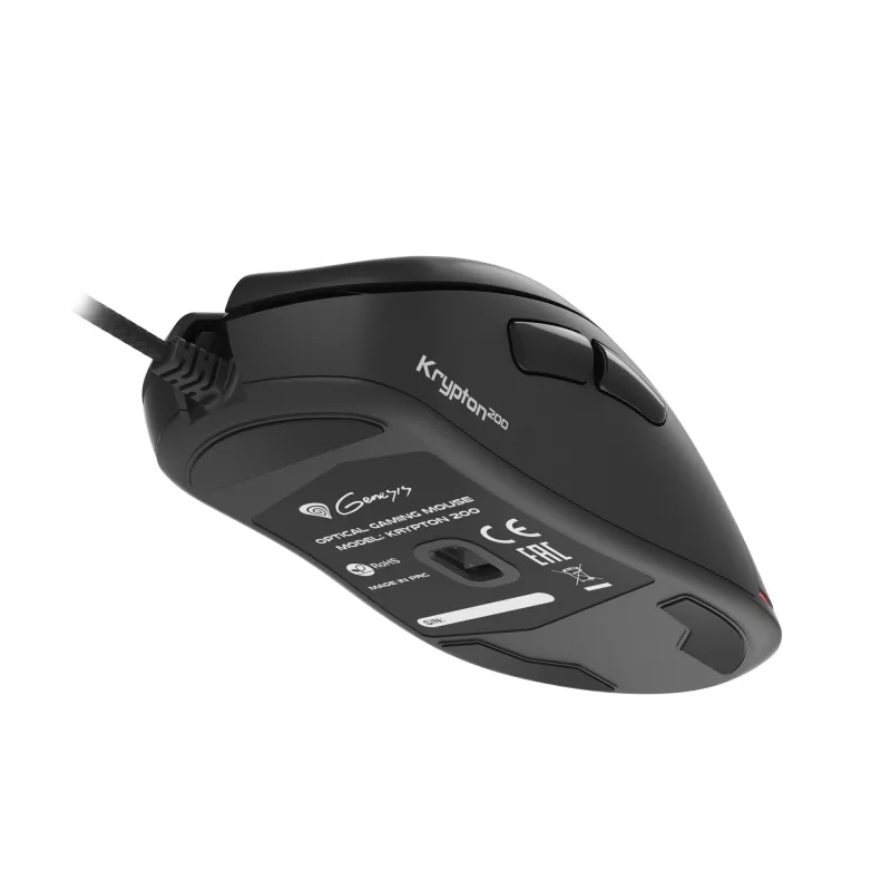GENESIS Krypton 200 žaidimų pelė, dešinei rankai, USB-A, optinė, 6400 DPI