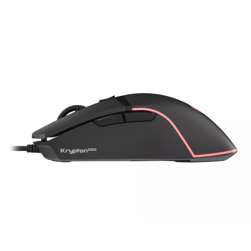 Pelė GENESIS Krypton 220 žaidimams, dešinei rankai, USB Type-A, optinė, 6400 DPI
