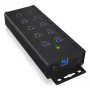 ICY BOX IB-HUB1703-QC3 USB 3.2 Gen 1 (3.1 Gen 1) Type-B 5000 Mbit/s juodas