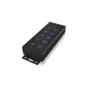 ICY BOX IB-HUB1703-QC3 USB 3.2 Gen 1 (3.1 Gen 1) Type-B 5000 Mbit/s juodas